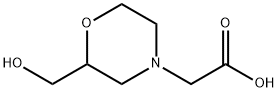 4-Morpholineacetic acid, 2-(hydroxymethyl)- Struktur