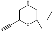 2-Morpholinecarbonitrile, 6-ethyl-6-methyl- Struktur