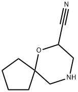 6-Oxa-9-azaspiro[4.5]decane-7-carbonitrile Struktur