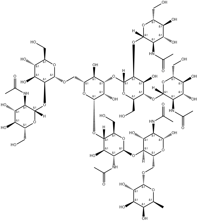 NGA3F N-Glycan Struktur