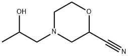 2-Morpholinecarbonitrile, 4-(2-hydroxypropyl)- Struktur