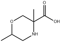 3-Morpholinecarboxylic acid, 3,6-dimethyl- Struktur