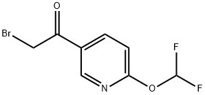 Ethanone, 2-bromo-1-[6-(difluoromethoxy)-3-pyridinyl]- Struktur