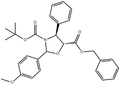 3,5-Oxazolidinedicarboxylic acid, 2-(4-methoxyphenyl)-4-phenyl-, 3-(1,1-dimethylethyl) 5-(phenylmethyl) ester, (4S,5R)-