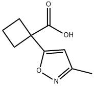 Cyclobutanecarboxylic acid, 1-(3-methyl-5-isoxazolyl)- Struktur