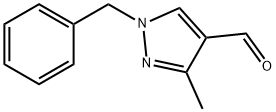 1-benzyl-3-methyl-1H-pyrazole-4-carbaldehyde Struktur