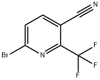 3-Pyridinecarbonitrile, 6-bromo-2-(trifluoromethyl)- Struktur