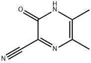 2-Pyrazinecarbonitrile, 3,4-dihydro-5,6-dimethyl-3-oxo- Struktur