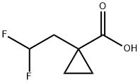 1-(2,2-difluoroethyl)cyclopropane-1-carboxylic acid Struktur