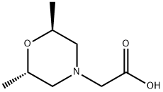 4-Morpholineacetic acid, 2,6-dimethyl-, (2S,6S)- Struktur