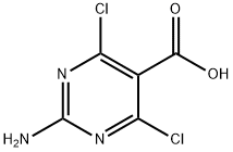 2-amino-4,6-dichloro-pyrimidine-5-carboxylic acid Struktur