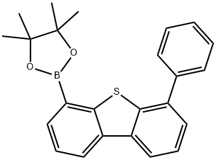 Dibenzothiophene, 4-phenyl-6-(4,4,5,5-tetramethyl-1,3,2-dioxaborolan-2-yl)- Struktur