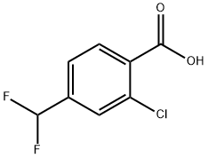 Benzoic acid, 2-chloro-4-(difluoromethyl)- Struktur