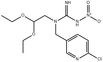 N-[(6-Chloro-3-pyridinyl)methyl]-N-(2,2-diethoxyethyl)-N''-nitro-guanidine Struktur