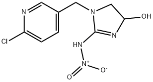 1H-Imidazol-4-ol, 1-[(6-chloro-3-pyridinyl)methyl]-4,5-dihydro-2-(nitroamino)- Struktur