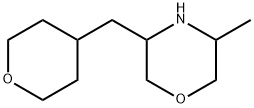 Morpholine, 3-methyl-5-[(tetrahydro-2H-pyran-4-yl)methyl]- Struktur