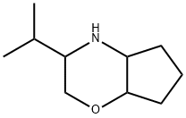 Cyclopent[b]-1,4-oxazine, octahydro-3-(1-methylethyl)- Struktur