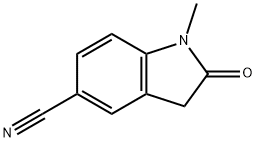 1-Methyl-2-oxo-2,3-dihydro-1H-indole-5-carbonitrile Struktur