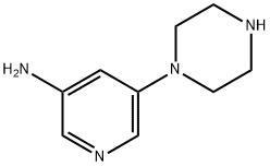 3-Pyridinamine, 5-(1-piperazinyl)- Struktur