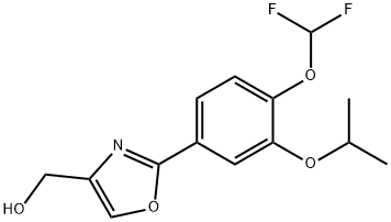 4-Oxazolemethanol, 2-[4-(difluoromethoxy)-3-(1-methylethoxy)phenyl]- Struktur