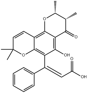 ISOCALOPHYLLICACID Struktur