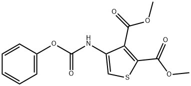 2,3-Thiophenedicarboxylic acid, 4-[(phenoxycarbonyl)amino]-, 2,3-dimethyl ester Struktur