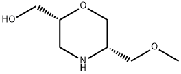 2-Morpholinemethanol,5-(methoxymethyl)-,(2R,5S)- Struktur