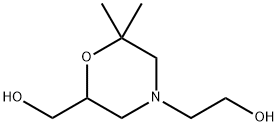 4-Morpholineethanol, 6-(hydroxymethyl)-2,2-dimethyl Struktur