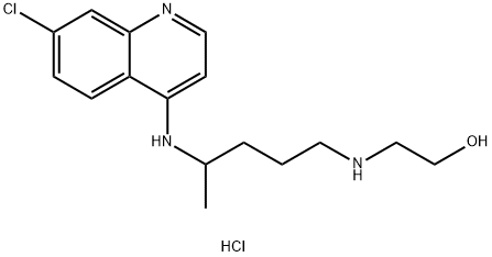 Ethanol, 2-[[4-[(7-chloro-4-quinolinyl)amino]pentyl]amino]-, hydrochloride (1:) Struktur