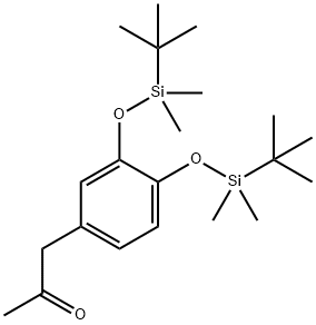 2-Propanone, 1-[3,4-bis[[(1,1-dimethylethyl)dimethylsilyl]oxy]phenyl]- Struktur