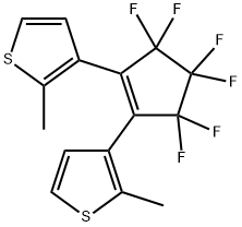 Thiophene, 3,3'-(3,3,4,4,5,5-hexafluoro-1-cyclopentene-1,2-diyl)bis[2-methyl- Struktur