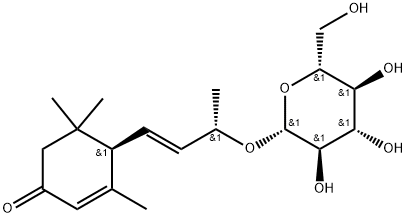 (6R,9S)-3-Oxo-α-ionol glucoside Struktur