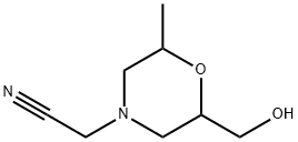 4-Morpholineacetonitrile, 2-(hydroxymethyl)-6-methyl Struktur