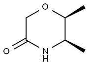 3-Morpholinone, 5,6-dimethyl-, (5R,6S)- Struktur