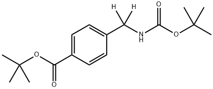 tert-butyl 4-(tert-butoxycarbonyl)benzylcarbamate Struktur