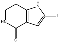 4H-Pyrrolo[3,2-c]pyridin-4-one, 1,5,6,7-tetrahydro-2-iodo- Struktur