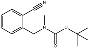 Carbamic acid, N-[(2-cyanophenyl)methyl]-N-methyl-, 1,1-dimethylethyl ester Struktur