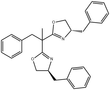 Oxazole, 2,2'-(1-methyl-2-phenylethylidene)bis[4,5-dihydro-4-(phenylmethyl)-, (4S,4'S)- Struktur