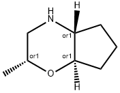 Cyclopent[b]-1,4-oxazine, octahydro-2-methyl-,(2R,4aR,7aR)-rel- Struktur