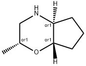 Cyclopent[b]-1,4-oxazine, octahydro-2-methyl-,(2R,4aS,7aS)-rel- Struktur