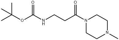 Carbamic acid, N-[3-(4-methyl-1-piperazinyl)-3-oxopropyl]-, 1,1-dimethylethyl ester Struktur