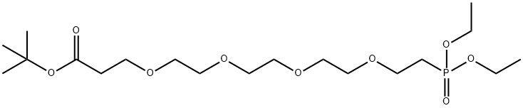 t-butyoxycarboxy-PEG4-phosphonic acid ethyl ester Struktur