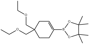 2-(4,4-bis(ethoxymethyl)cyclohex-1-en-1-yl)-4,4,5,5-tetramethyl-1,3,2-dioxaborolane(WX191897) Struktur