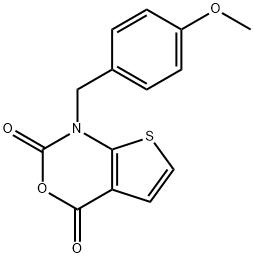 1-(4-methoxybenzyl)-1H-thieno[2,3-d][1,3]oxazine-2,4-dione Struktur