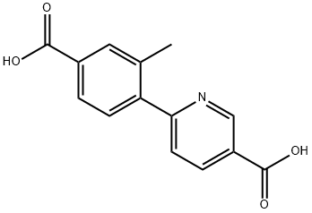 6-(4-carboxy-2-methylphenyl)nicotinic acid Struktur