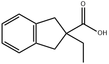 1H-Indene-2-carboxylic acid, 2-ethyl-2,3-dihydro- Struktur