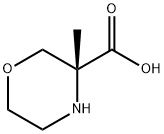 3-Morpholinecarboxylic acid, 3-methyl-, (3R)- Struktur