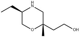 2-Morpholineethanol, 5-ethyl-2-methyl-,(2S,5R)- Struktur