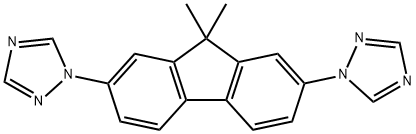 1H-1,2,4-Triazole,1,1'-(9,9-dimethyl-9H-fluorene-2,7-diyl)bis- Struktur