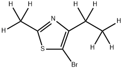 5-Bromo-(2-methyl-4-ethyl-d8)-thiazole Struktur